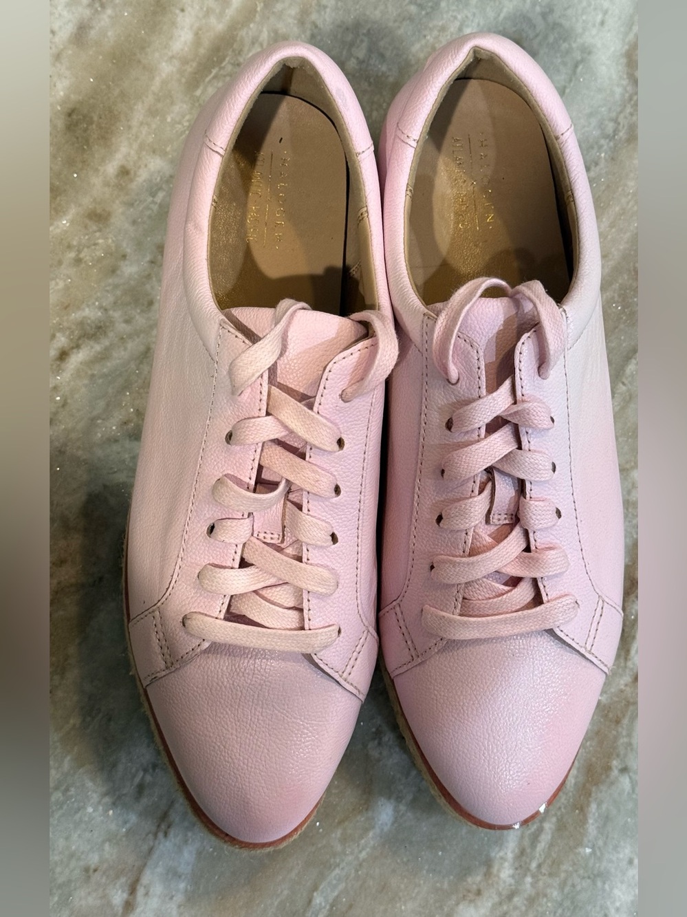 Women’s HALOGEN pink leather oxfords- Size 8 - Picture 6 of 8